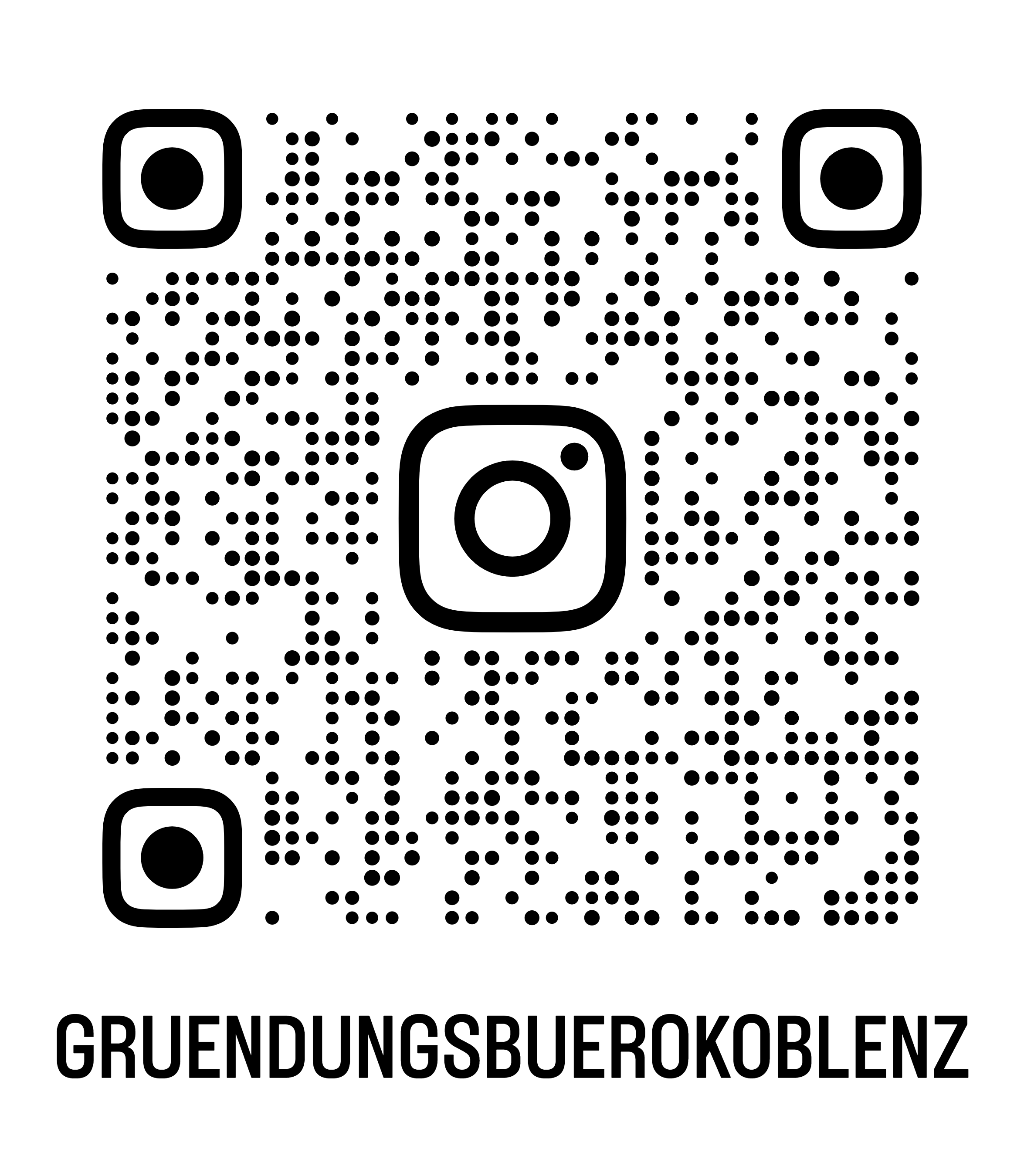 QR-Code Instagram-Account des Gründungsbüros