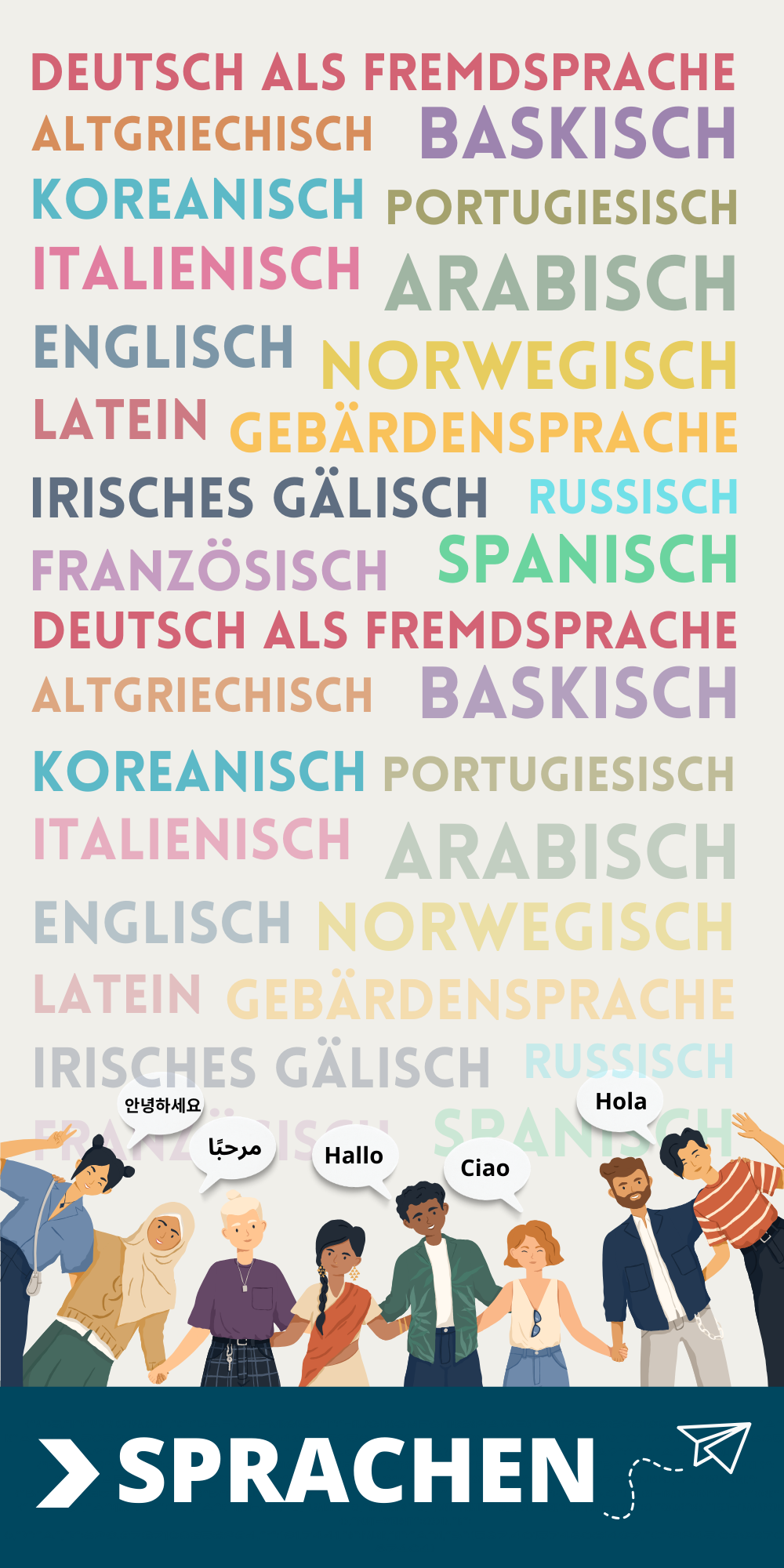 Flyer on the language courses offered by Interdisciplinary Career and Study Centre