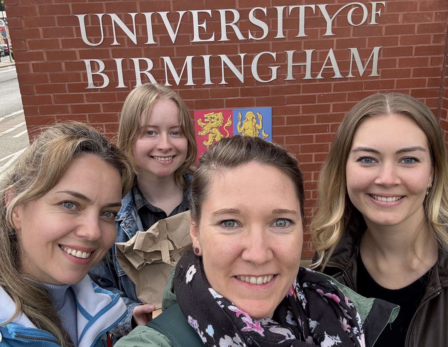 University of Birmingham: (v.l.) MSc. Klodiana Dautaj, Jule Haimann, Dr. Katharina Hirt und Julia Reitz