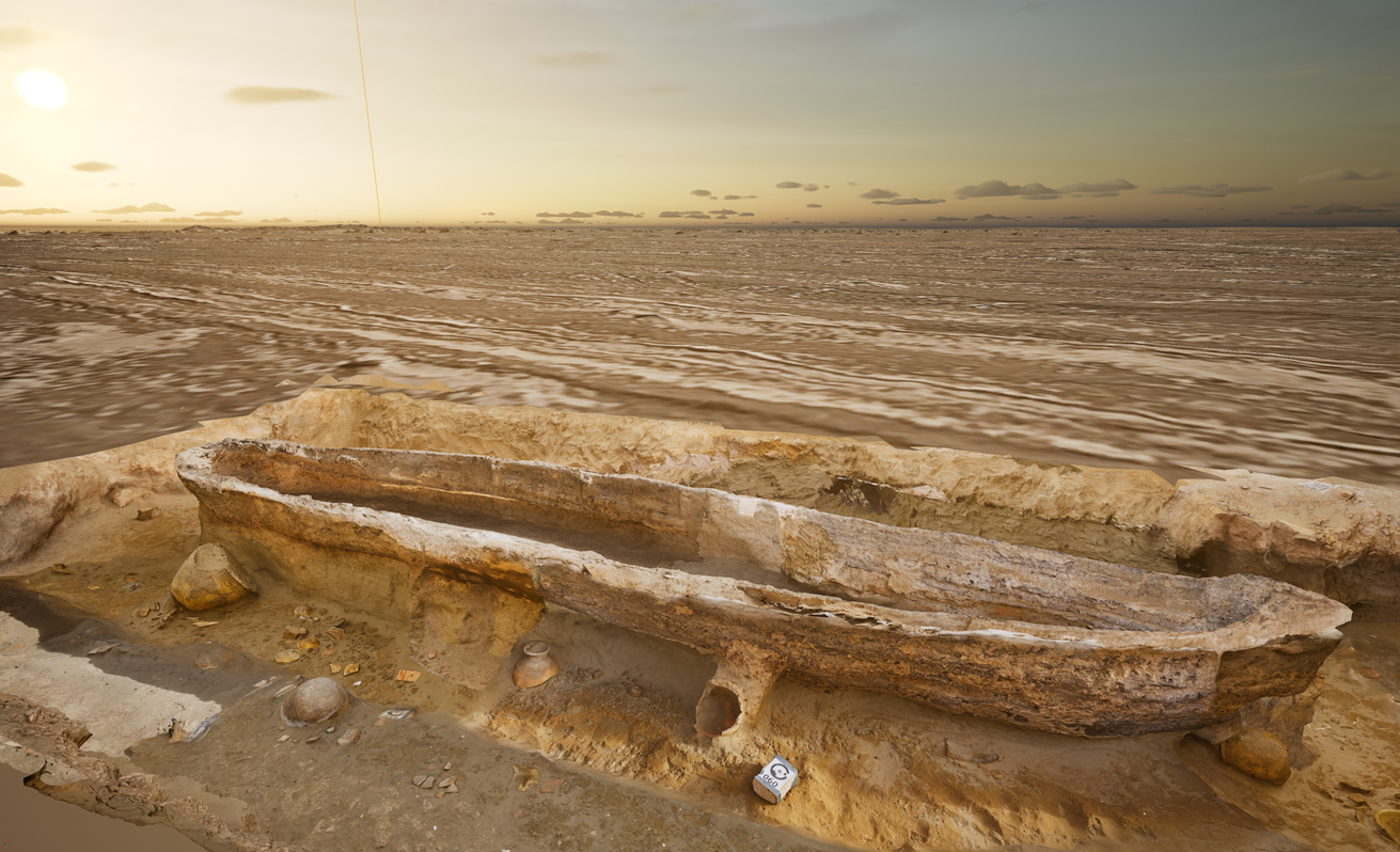 Das älteste noch erhaltene mesopotamische Boot. Bild: Courtesy of Max Haibt, Deutsches Archäologisches Institut, Orient-Abteilung