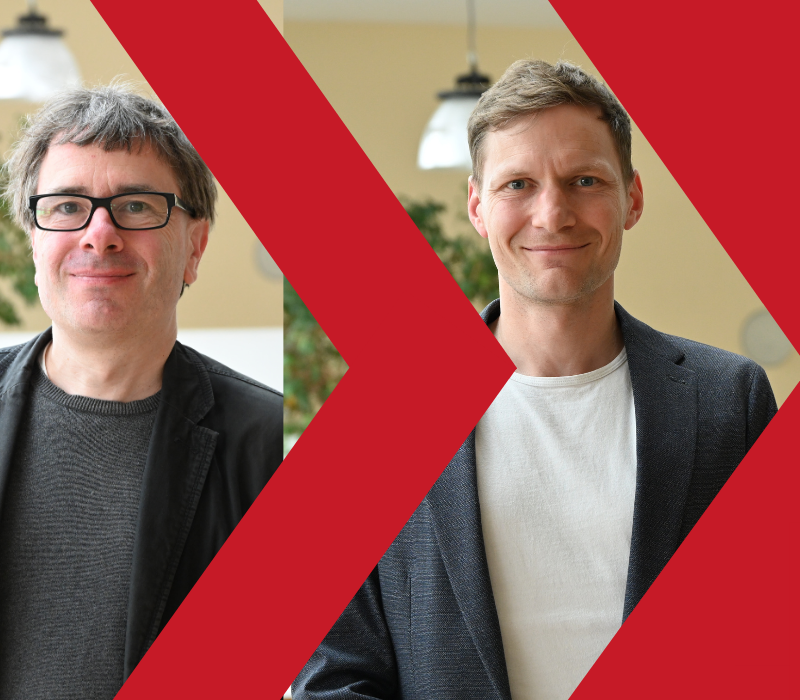 Prof. Dr. Stefan Bosse und Prof. Dr. Martin Siebenborn. Bild: Universität Koblenz / Christoph Asche
